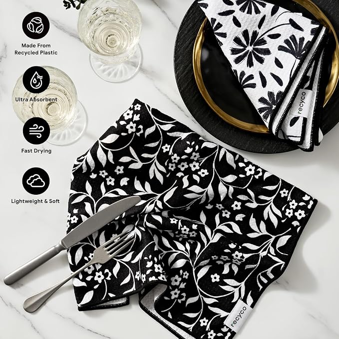 RECYCO Waffle Kitchen Towel Set of 2 - Image 2