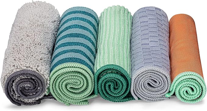 Full Circle Renew Collection All-Purpose Recycled Microfiber Cloths, Stripes - Image 14