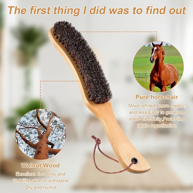 Felt Hat Brush, Felt Hat Cleaner Horse Hair Cowboy Hat Brush Cleaning Kit Hat - Image 9