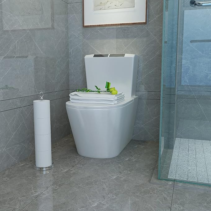 Heavy Weighted Toilet Paper Holder Free Standing Toilet Paper Storage，Spare - Image 5