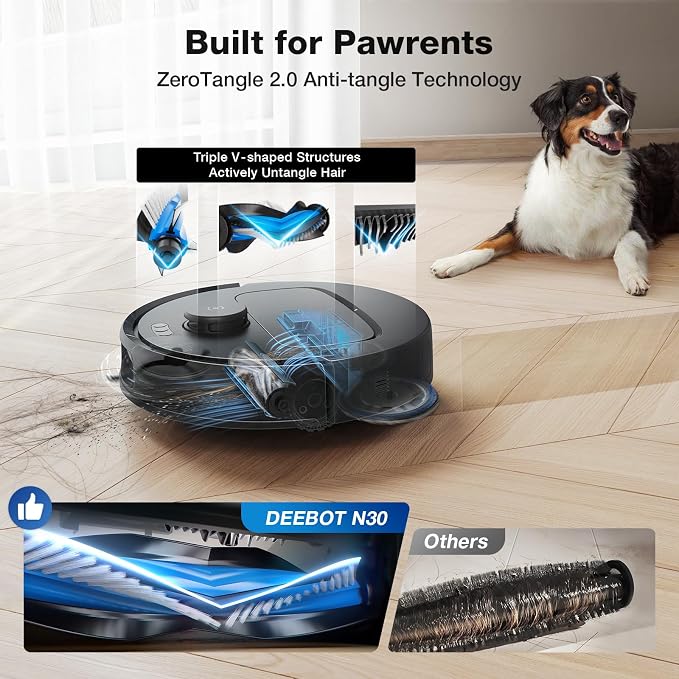 ECOVACS DEEBOT N30 Omni Care Robot Vacuum and Mop, 10000Pa Suction, TruEdge - Image 4