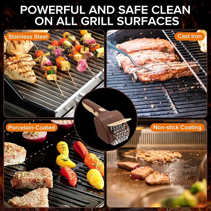 BBQ Grill Brush for Outdoor Grill, Cordless Electric Grill Cleaner, - Image 7