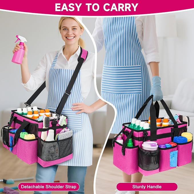 Cleaning Caddy Bag, Cleaning Supplies Organizer - Image 5