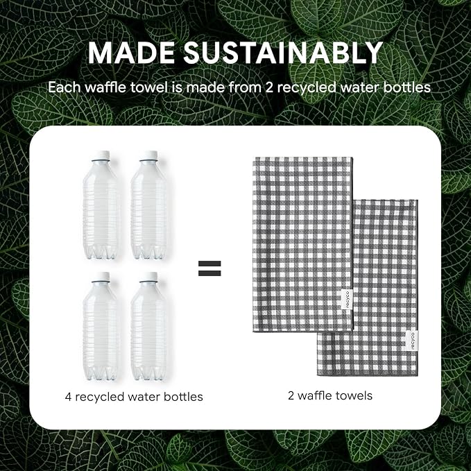RECYCO Waffle Kitchen Towel Set of 2 - Image 5