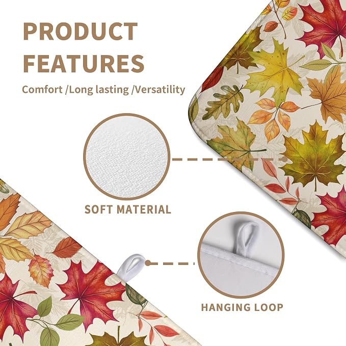 Fall Maple Leaves Dish Drying Mat - Image 3
