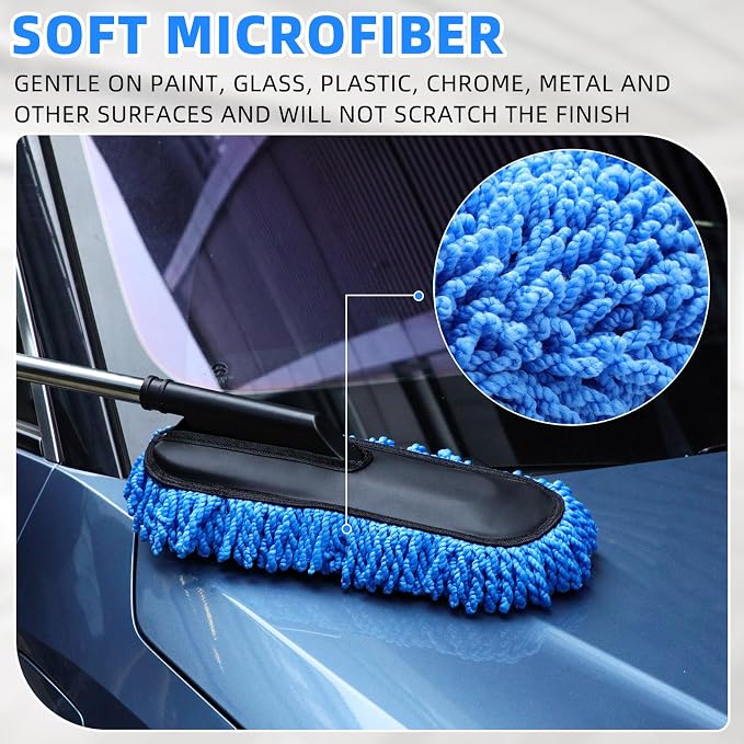 Tanlade 2 Pack Microfiber Car Duster Exterior Scratch Free - Image 3