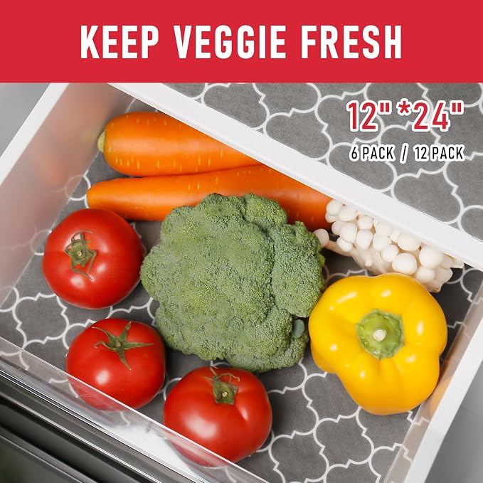 Cooyes Drawer Liner for Shelf and Refrigerator, 2 in 1 Fridge Drawer Liners & - Image 4