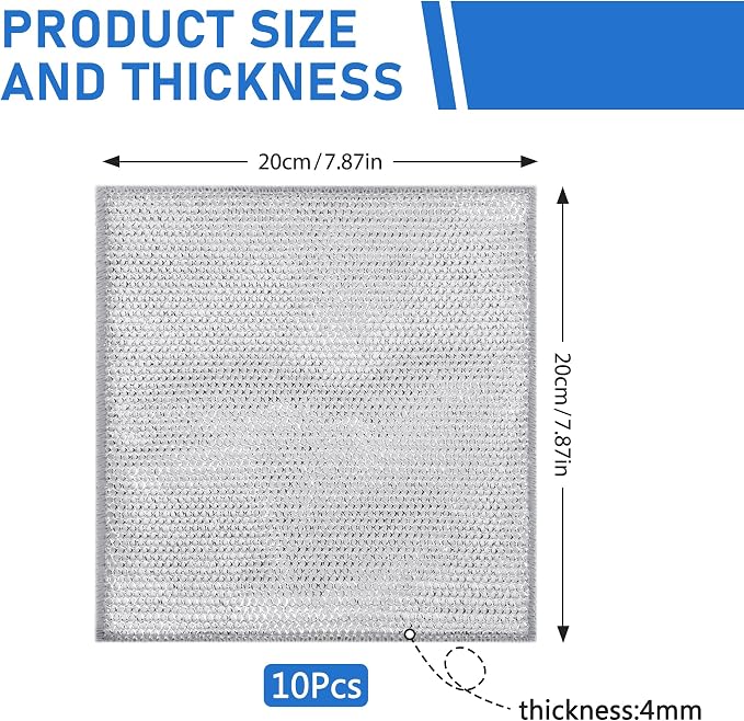 10PCS Set Non-Scratch Steel Wool Dishcloth - Image 7