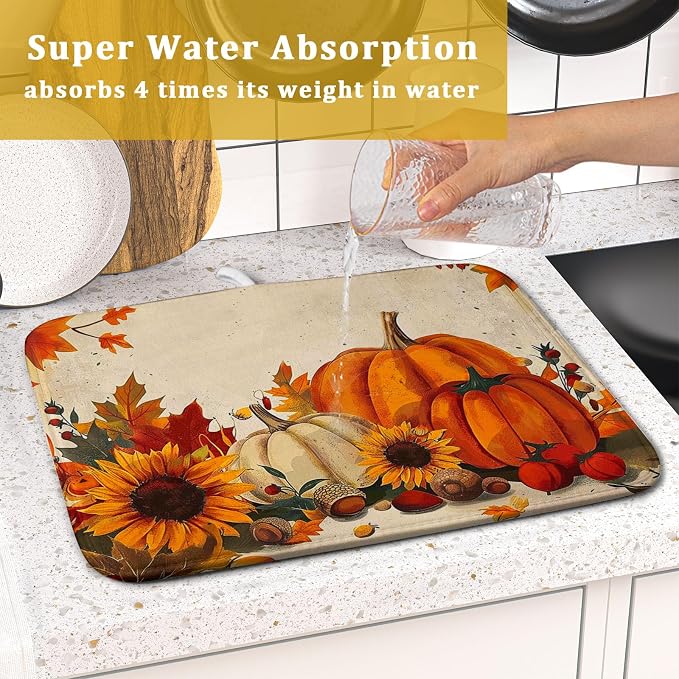 Happy Thanksgiving Day Harvest Dish Drying Mat - Image 7