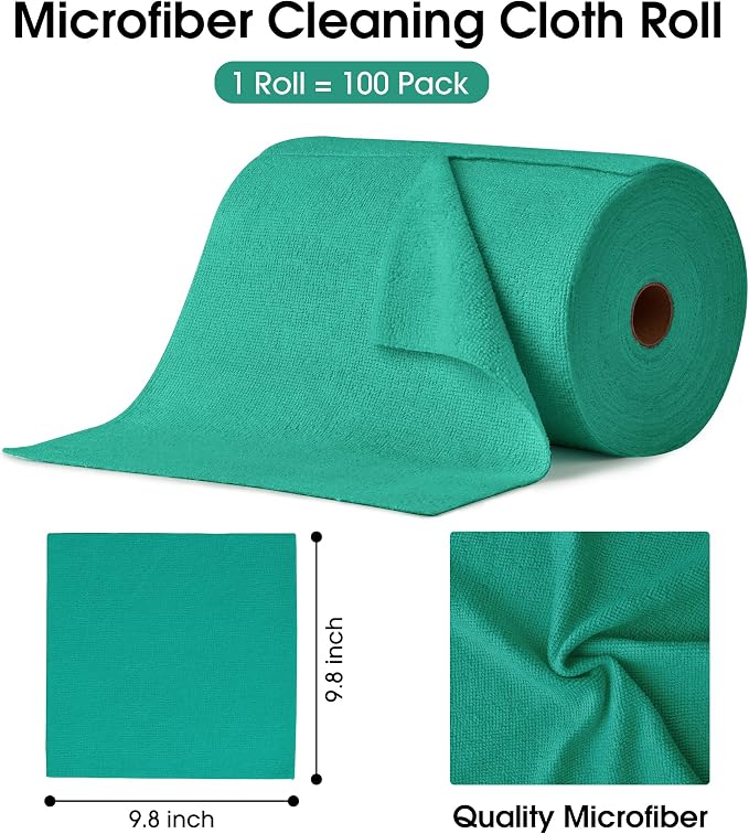 KitchLife Microfiber Cleaning Cloth Roll, 100 Pack - Image 2