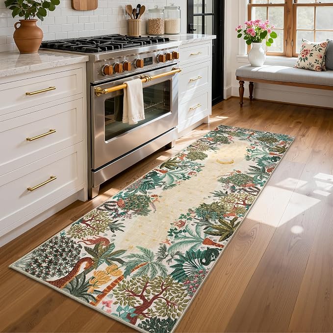 GarveeHome 2x6 Jungle Washable Runner Rug by GarveeHome