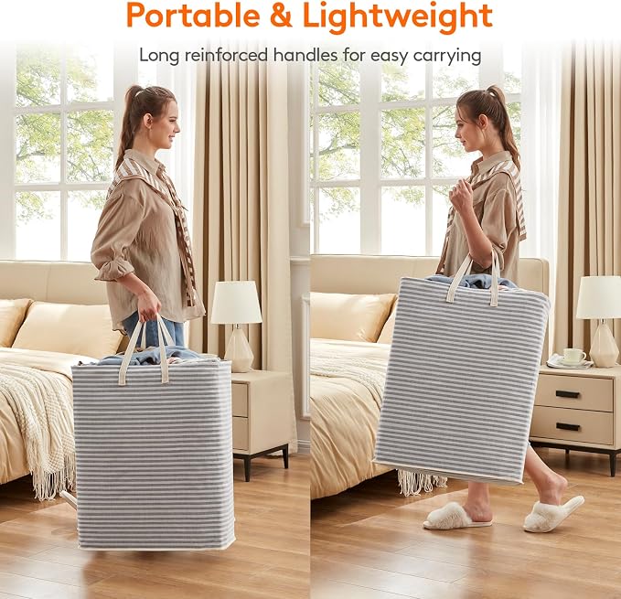 Lifewit 2 Pack Laundry Hamper Large Collapsible Laundry Baskets, Freestanding - Image 5