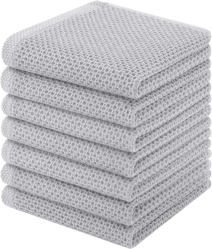 Homaxy 100% Cotton Waffle Weave Kitchen Dish Cloths, Quick Drying Dish Rags by Homaxy