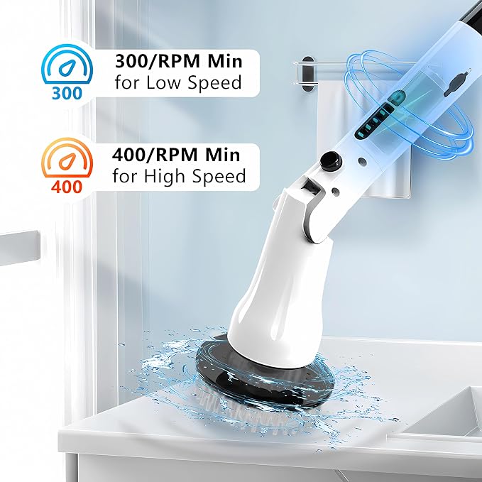 Electric Spin Scrubber, Hillyfe Bathroom Scrubber Electric - Image 3