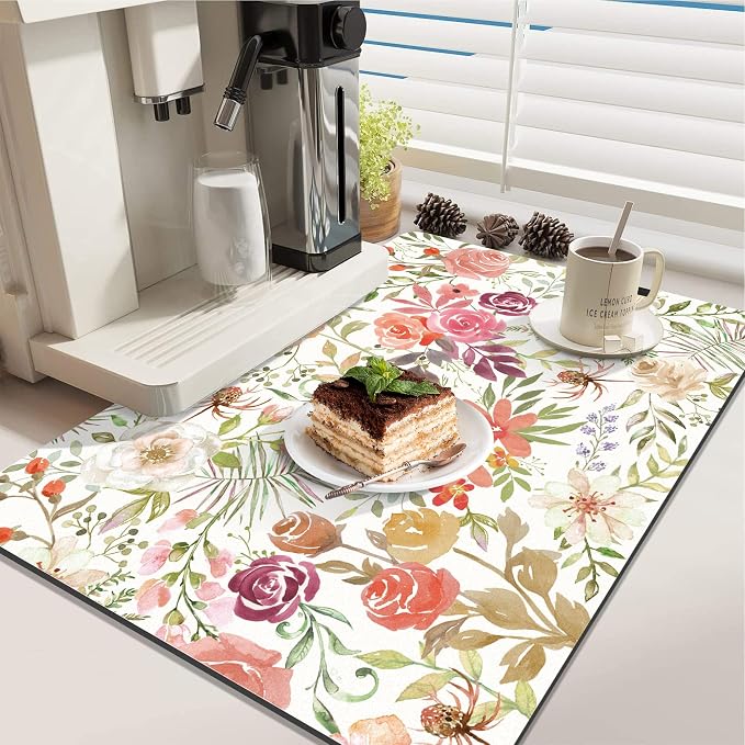 LOKHOM Dish Drying Mat for Kitchen Counter, Dish Drainer Rack Mat for Kitchen - Image 3