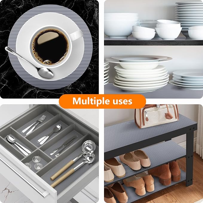 Shelf Liners for Kitchen Cabinets Non Adhesive Drawer Liner EVA Material - Image 2