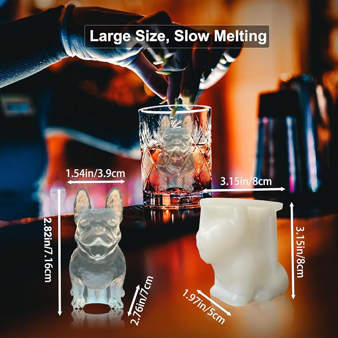 3D French Bulldog Ice Cube Molds Tray Silicone - Image 7