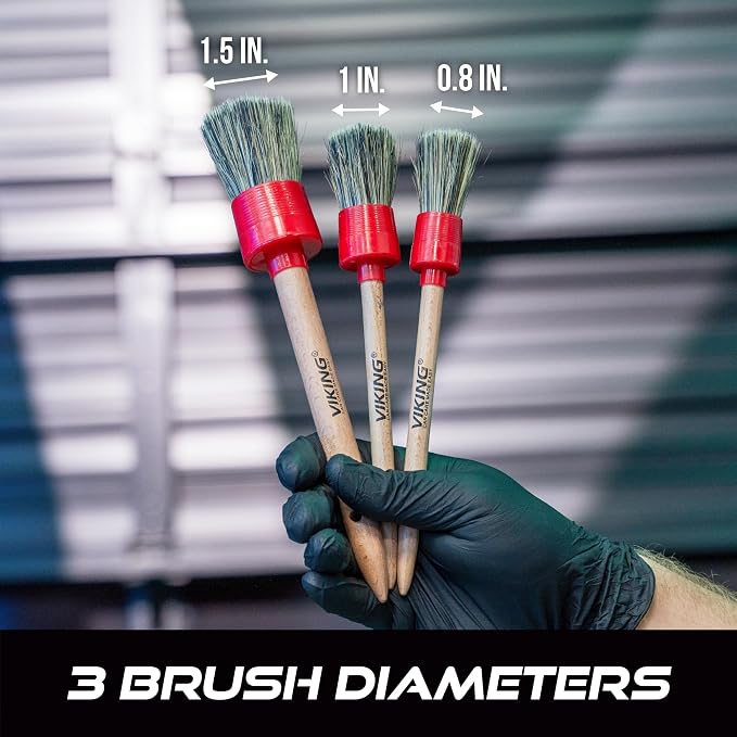 VIKING Car Detailing Brush Set for Car Cleaning Kit, Super-Soft Bristles for - Image 6
