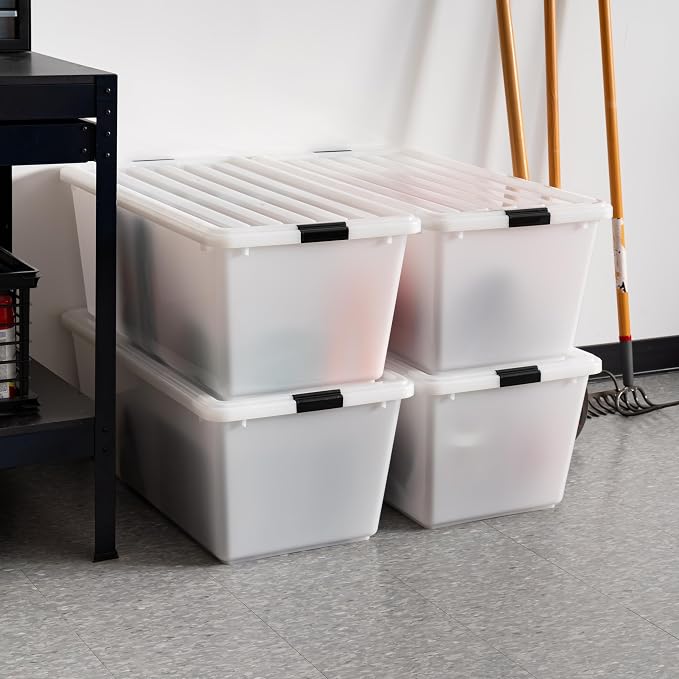 IRIS USA 91 Qt Stackable Plastic Storage Bins - Image 6