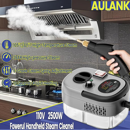 2500W Handheld Steam Cleaner, Portable Car Steamer - Image 2