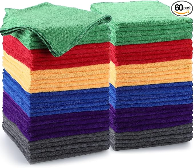 Nuenen 60 Pcs Microfiber Cleaning Cloths by Nuenen