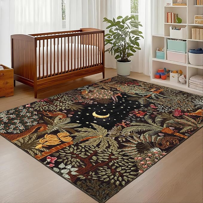 GarveeHome 5x7 Jungle Area Rug Washable Rugs - Image 6