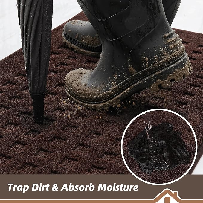 BEQHAUSE Waffle Door Mats Indoor 20"x32", Dog Mat - Image 3