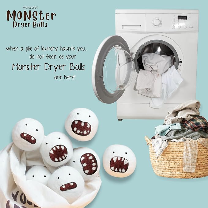 Woolbuddy Dryer Balls, Monster Design - Image 4