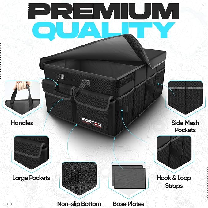 FORTEM Trunk Organizer For SUV Car Trunk Organizer, Foldable Storage, Car - Image 2