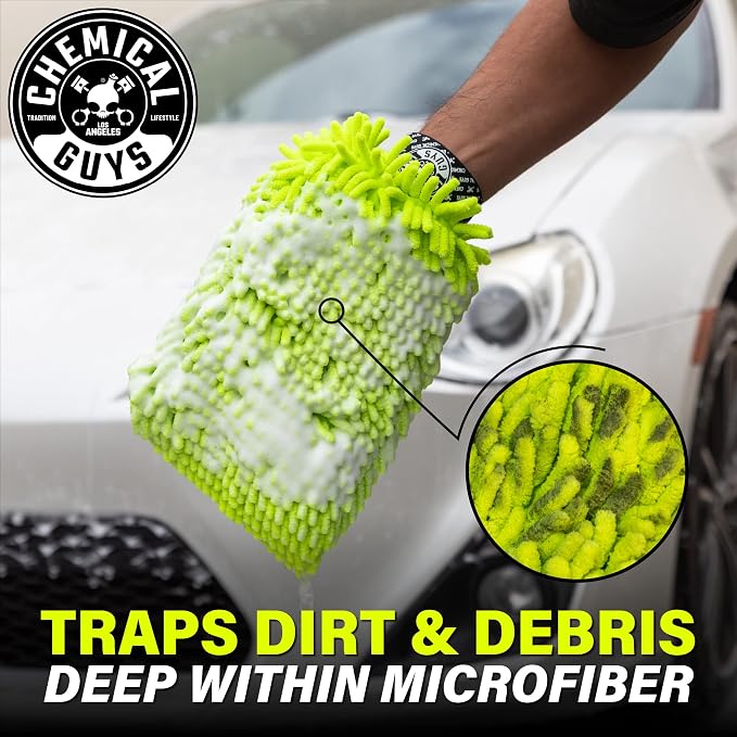 Chemical Guys Chenille Premium Scratch-Free Microfiber Wash Mitt - Image 4