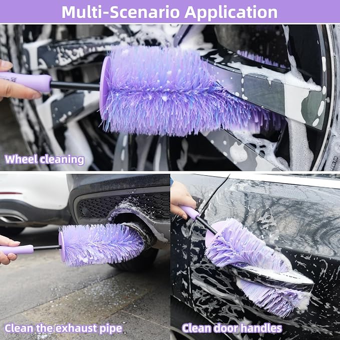 Wheel Cleaning Brush Hub Clean Tool and Rim Detailing Brush - Image 6