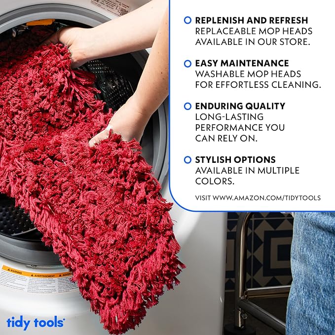 Commercial Dust Mop Replacement Head – 36 x 5 in. Cotton Nylon Reusable Mop - Image 3