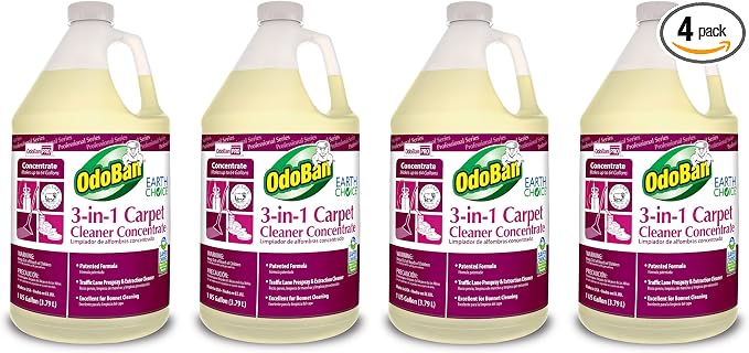OdoBan Professional Series Cleaning 3-in-1 Carpet Cleaner Concentrate, Made in by OdoBan