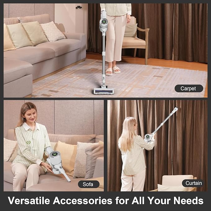 Cordless Stick Vacuum Cleaner, 30KPa Handheld 2200mAh Rechargeable Battery - Image 4