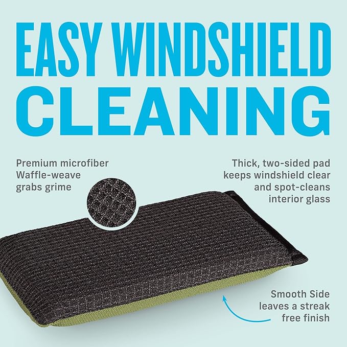 E-Cloth Windshield Haze Eraser, Auto Glass Cleaner, Car Windshield Cleaner - Image 2