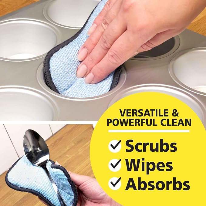 Original Scrub-N-Wipe Pad by Tuff-Scrub, Microfiber, Non-Scratch, Dual-Sided - Image 6