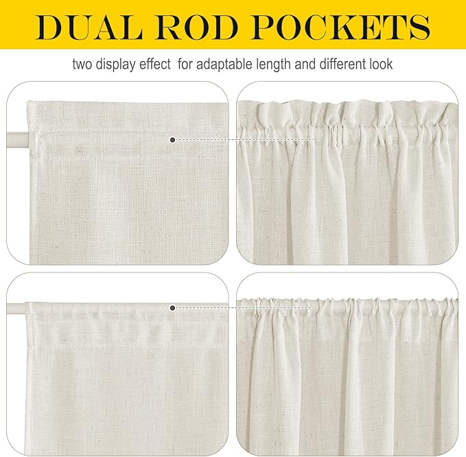 NICETOWN Linen Sidelight Curtains - Image 5