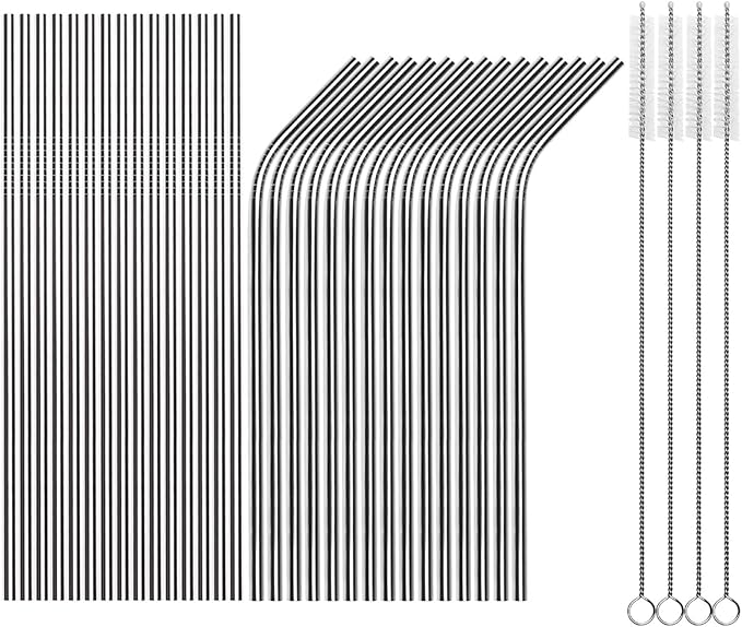 Tomorotec Reusable Straws 30 Pack, Stainless Steel Drinking Straws, Metal Straw by Tomorotec