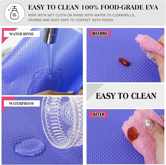 Daixer 20Pcs Refrigerator Liners, Washable Fridge Liner Shelf Mats Refrigerator - Image 4