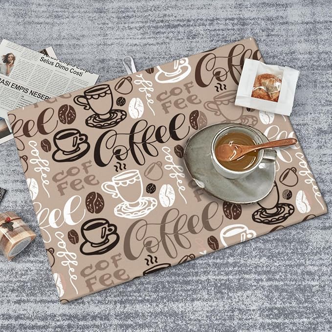Coffee Dish Drying Mat for Kitchen Counter Microfiber Absorbent Dish Draining - Image 5