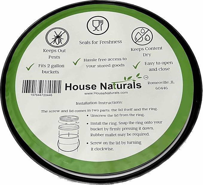 House Naturals 2 Gallon Food Grade BPA Free Bucket Container - Image 5