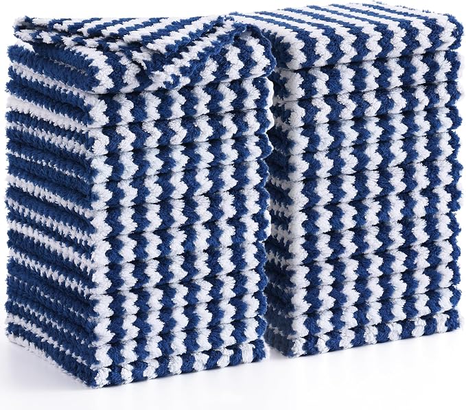 Homaxy 24 Pack Kitchen Dish Cloths, Ultra Soft and Absorbent Dish Towels by Homaxy