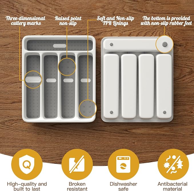 5-Slot Utensil Drawer Organizer - Image 2