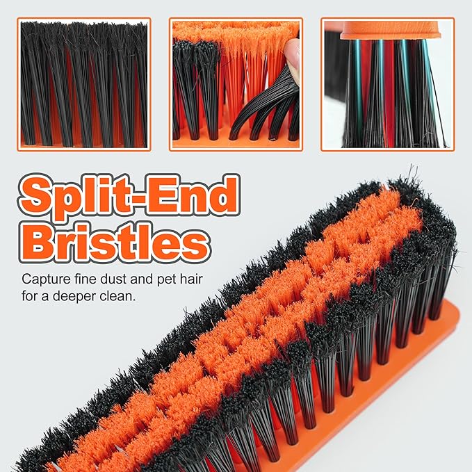 JEHONN Push Broom Outdoor Heavy Duty, 15.7 inches V-Shaped Stiff Bristle - Image 3