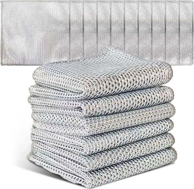 Large Size Non Scratch Steel Wire Dishwashing Rags and Steel Scrubber, by Unknown