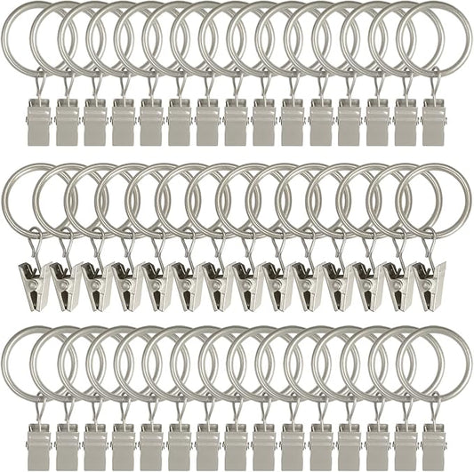 44 Pack Metal Curtain Rings by AMZSEVEN