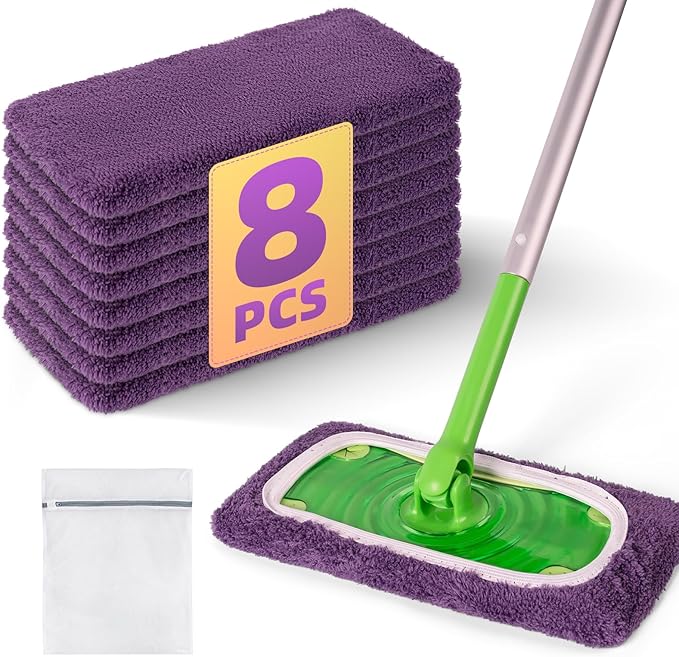 8 Pack Reusable Mop Pads Compatible by Unknown