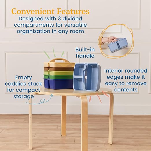 ECR4Kids 3-Compartment Storage Caddy, Storage Organizer - Image 5