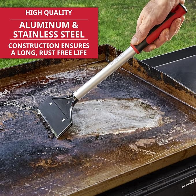 Flat Top Grill Scraper 15.5" Long Griddle Tool by FryOilSaver Co., 5.5" - Image 3
