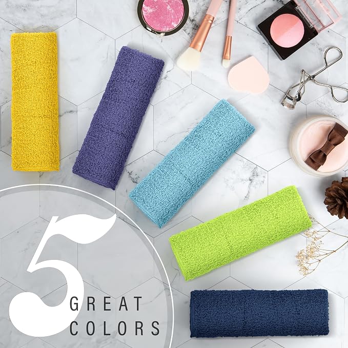 DecorRack 10 Pack 100% Cotton Wash Cloth, Luxurious Soft, 12 x 12 inch Ultra - Image 3